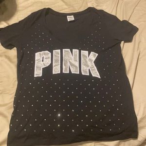 PINK VS medium vneck T